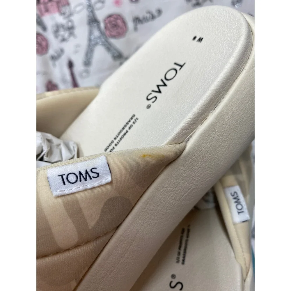 TOMS Alpargata Mallow Crossover Egret Camo Padded Slides Womens 8 10018260